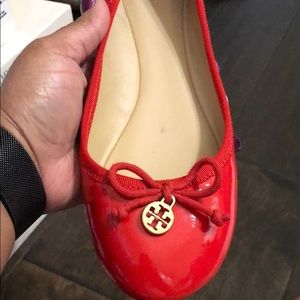 Tory Burch charm ballerinas RED